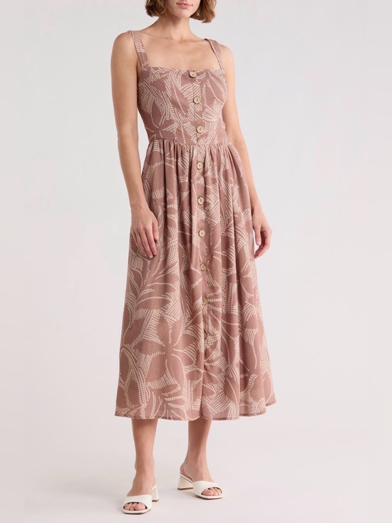 Hutch Dresses & Skirts - Anthropology Hutch Peterson Midi Dress Womens XL Linen Blend NWT